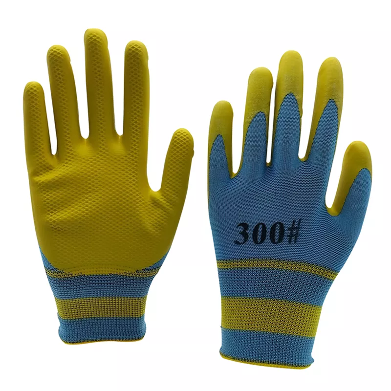 Latex embossed gloves